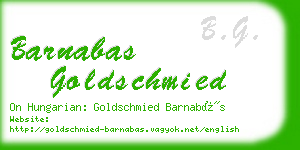 barnabas goldschmied business card